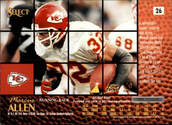 1996 Select - Artist's Proofs #26 Marcus Allen Back