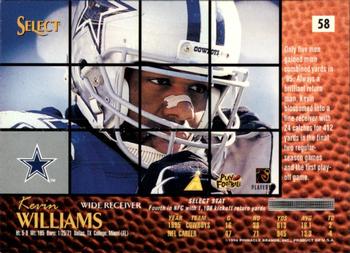1996 Select - Artist's Proofs #58 Kevin Williams Back