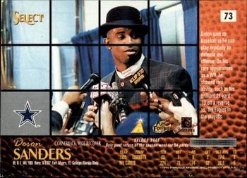 1996 Select - Artist's Proofs #73 Deion Sanders Back