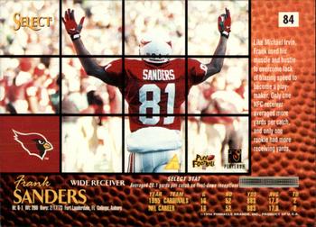 1996 Select - Artist's Proofs #84 Frank Sanders Back