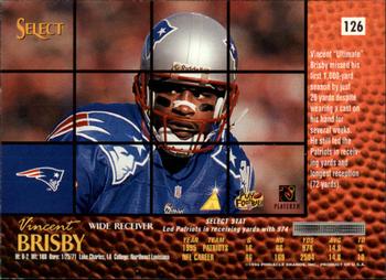 1996 Select - Artist's Proofs #126 Vincent Brisby Back