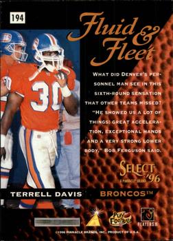 1996 Select - Artist's Proofs #194 Terrell Davis Back