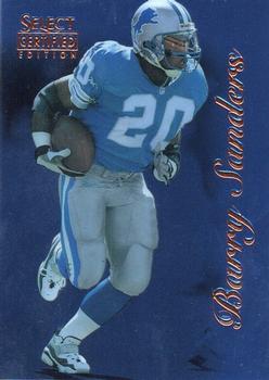 1996 Select Certified - Blue #33 Barry Sanders Front