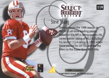 1996 Select Certified - Blue #119 Steve Young Back