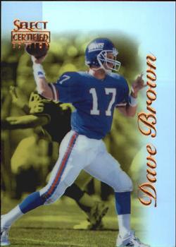 1996 Select Certified - Mirror Gold #82 Dave Brown Front