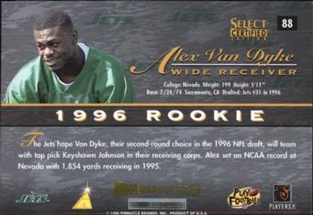 1996 Select Certified - Mirror Gold #88 Alex Van Dyke Back
