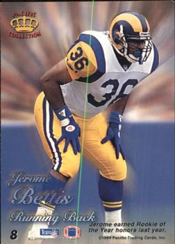 1994 Pacific Prisms #8 Jerome Bettis Back