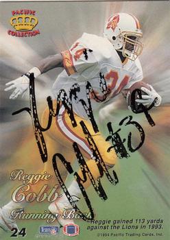 1994 Pacific Prisms #24 Reggie Cobb Back