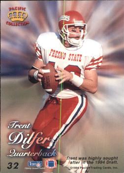 1994 Pacific Prisms #32 Trent Dilfer Back