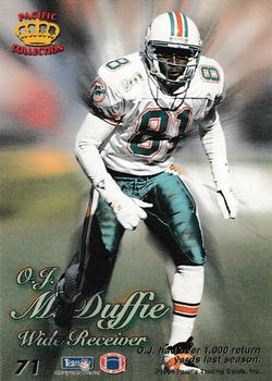 1994 Pacific Prisms #71 O.J. McDuffie Back