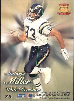 1994 Pacific Prisms #75 Anthony Miller Back