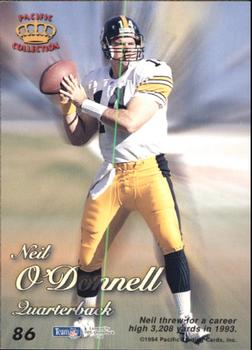 1994 Pacific Prisms #86 Neil O'Donnell Back