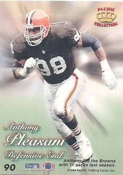 1994 Pacific Prisms #90 Anthony Pleasant Back