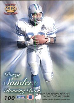 1994 Pacific Prisms #100 Barry Sanders Back