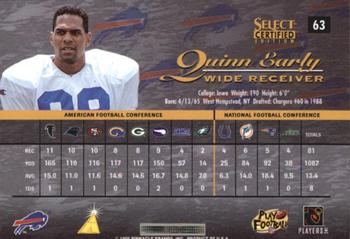 1996 Select Certified - Premium Stock #63 Quinn Early Back