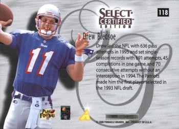 1996 Select Certified - Red #118 Drew Bledsoe Back