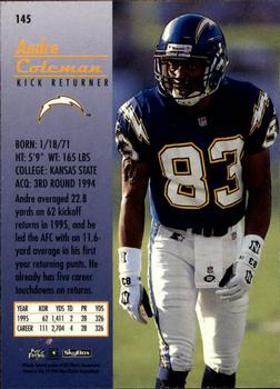 1996 SkyBox Premium - Rubies #145 Andre Coleman Back