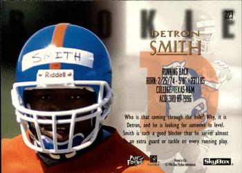 1996 SkyBox Premium - Rubies #223 Detron Smith Back