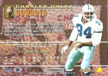1994 Pinnacle #141 Charles Haley Back