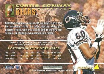 1994 Pinnacle #142 Curtis Conway Back
