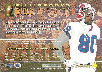 1994 Pinnacle #144 Bill Brooks Back