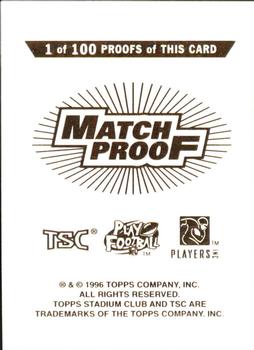 1996 Stadium Club - Match Proofs #NNO Clyde Simmons Back