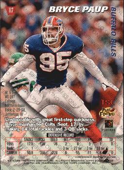 1996 Stadium Club - Members Only #117 Bryce Paup Back
