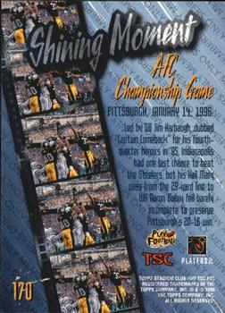 1996 Stadium Club - Members Only #170 AFC Championship Game Back