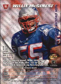 1996 Stadium Club - Members Only #185 Willie McGinest Back