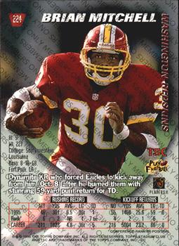 1996 Stadium Club - Members Only #224 Brian Mitchell Back