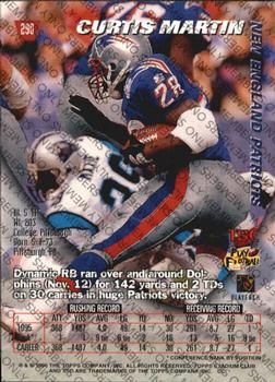 1996 Stadium Club - Members Only #290 Curtis Martin Back
