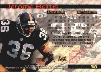 1996 Stadium Club - Members Only #318 Jerome Bettis Back