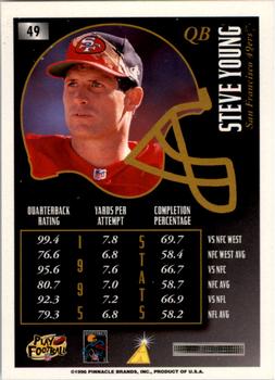 1996 Summit - Silver Foil #49 Steve Young Back