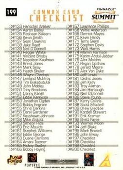 1996 Summit - Silver Foil #199 Brett Favre Back