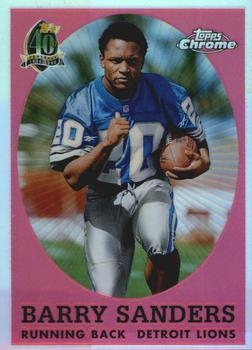 1996 Topps Chrome - 40th Anniversary Commemorative Refractors #3 Barry Sanders  Front