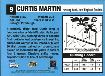 1996 Topps Chrome - 40th Anniversary Commemorative Refractors #9 Curtis Martin  Back