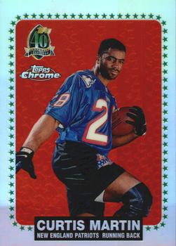 1996 Topps Chrome - 40th Anniversary Commemorative Refractors #9 Curtis Martin  Front
