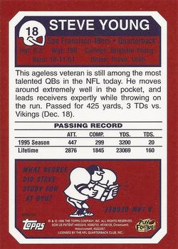 1996 Topps Chrome - 40th Anniversary Commemorative Refractors #18 Steve Young  Back