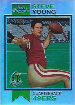 1996 Topps Chrome - 40th Anniversary Commemorative Refractors #18 Steve Young  Front