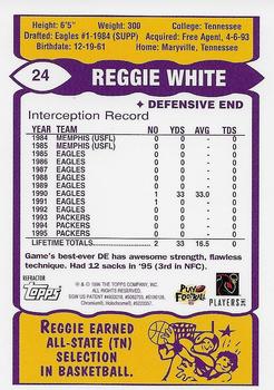 1996 Topps Chrome - 40th Anniversary Commemorative Refractors #24 Reggie White  Back