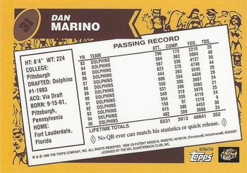 1996 Topps Chrome - 40th Anniversary Commemorative Refractors #31 Dan Marino Back