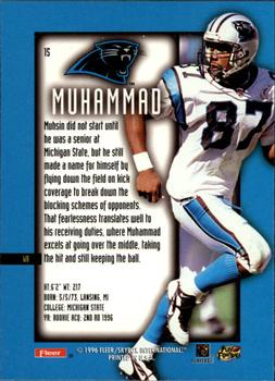 1996 Ultra Sensations - Blue #15 Muhsin Muhammad Back
