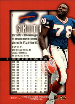 1996 Ultra Sensations - Marble Gold #11 Bruce Smith Back