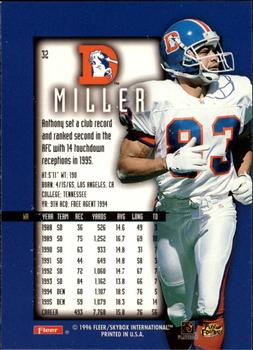 1996 Ultra Sensations - Pewter #32 Anthony Miller Back