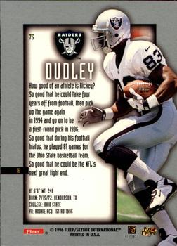 1996 Ultra Sensations - Pewter #75 Rickey Dudley Back