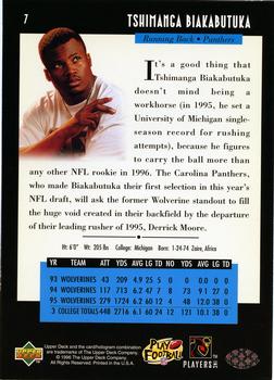 1996 Upper Deck - Star Rookies Box Toppers #7 Tshimanga Biakabutuka Back