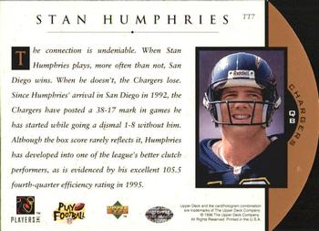 1996 Upper Deck - Team Trio #TT7 Stan Humphries Back