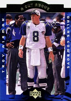 1996 Upper Deck Authenticated Troy Aikman: A Cut Above 3x5 #CA14 Troy Aikman Front