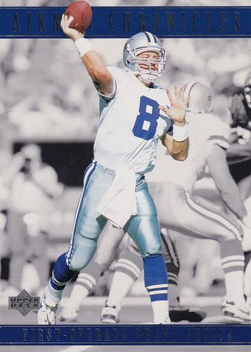 1996 Upper Deck Authenticated Troy Aikman Chronicles 3x5 #TA1 Troy Aikman Front