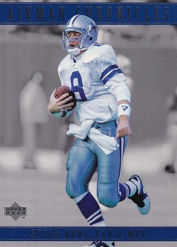 1996 Upper Deck Authenticated Troy Aikman Chronicles 3x5 #TA5 Troy Aikman Front